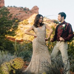 A Dia de los Muertos-themed Sedona wedding in the Arizona mountains