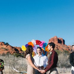 A Dia de los Muertos-themed Sedona wedding in the Arizona mountains