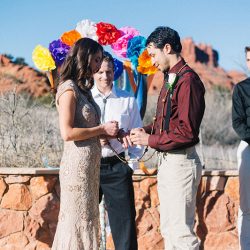 A Dia de los Muertos-themed Sedona wedding in the Arizona mountains