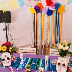 A Dia de los Muertos-themed wedding in the Arizona mountains