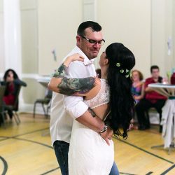 A whimsical poly wedding joining two families in awesomeness