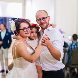 A whimsical poly wedding joining two families in awesomeness