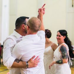 A whimsical poly wedding joining two families in awesomeness