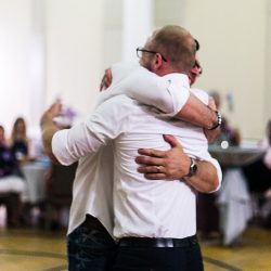 A whimsical poly wedding joining two families in awesomeness