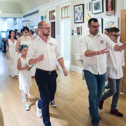 A whimsical polyamorous wedding joining two families in awesomeness