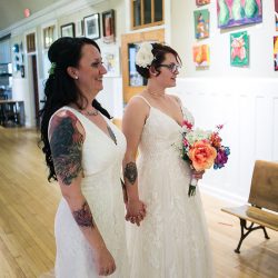 A whimsical polyamorous wedding joining two families in awesomeness