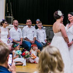 A whimsical polyamorous wedding joining two families in awesomeness