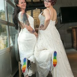 A whimsical polyamorous wedding joining two families in awesomeness