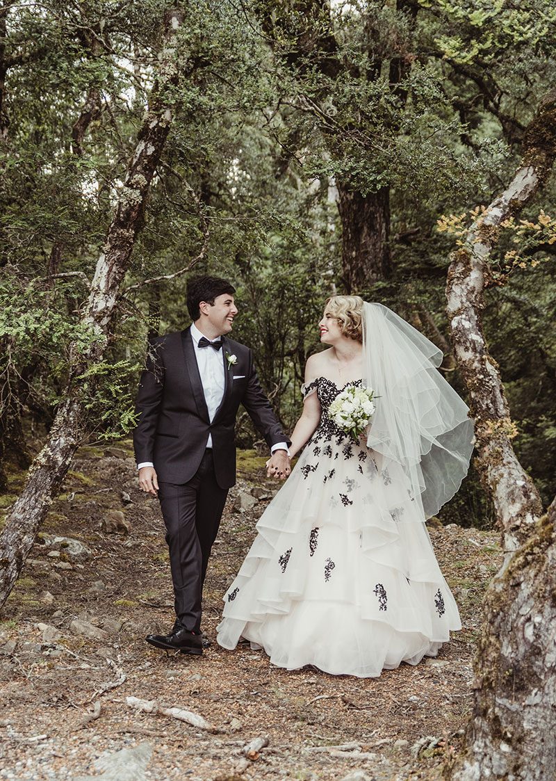 A tiny destination wedding on a forest mountaintop in Tasmania