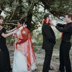 This couple recreated their wedding at a multicultural East meets West wedding shoot