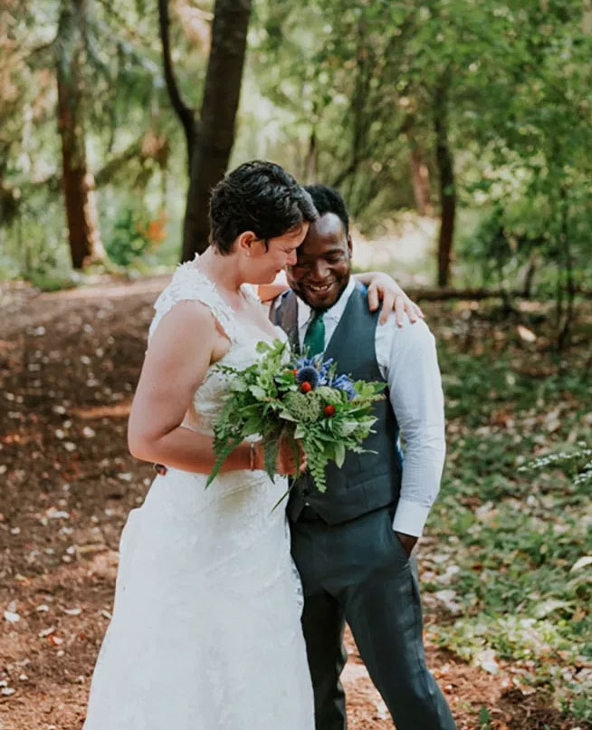 A Malagasy-American intimate Whidbey Island backyard wedding