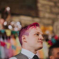 peterjennahighres 320 - Pink hair + rainbows abound at this vividly geeky wedding Pink hair + rainbows abound at this vividly geeky wedding