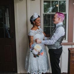 peterjennahighres 369 - Pink hair + rainbows abound at this vividly geeky wedding Pink hair + rainbows abound at this vividly geeky wedding
