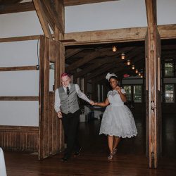 peterjennahighres 461 - Pink hair + rainbows abound at this vividly geeky wedding Pink hair + rainbows abound at this vividly geeky wedding