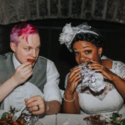peterjennahighres 477 - Pink hair + rainbows abound at this vividly geeky wedding Pink hair + rainbows abound at this vividly geeky wedding