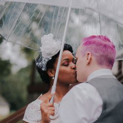 peterjennahighres 509 - Pink hair + rainbows abound at this vividly geeky wedding Pink hair + rainbows abound at this vividly geeky wedding