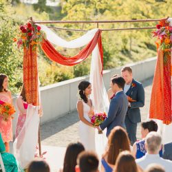 Kamath Chen CourtneyBowldenPhotography neenaalbert403 low - Three cultures combine at this radiant sculpture park wedding in Seattle Three cultures combine at this radiant wedding