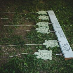 Poconos nature-filled camp wedding