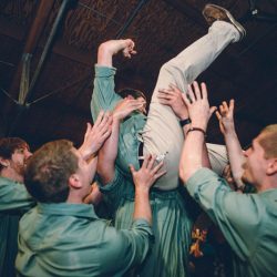 Poconos nature-filled camp wedding