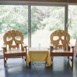 Poconos nature-filled camp wedding