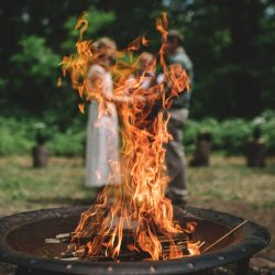 Poconos nature-filled camp wedding