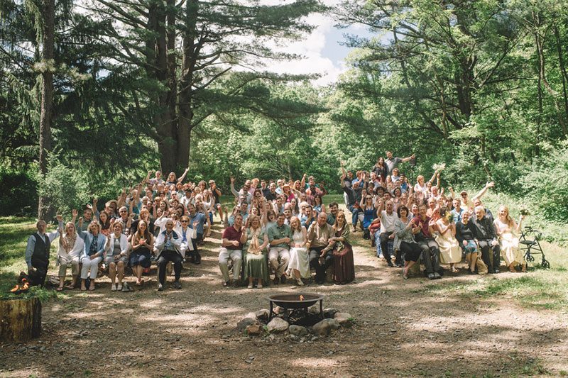 A nature-loving Poconos camp wedding