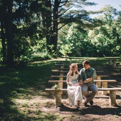 Poconos nature-filled camp wedding