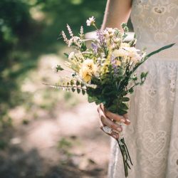 Poconos nature-filled camp wedding
