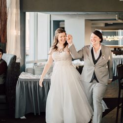 JK 290 - An intimate queer lady seaside meets enchanted library wedding An intimate queer lady seaside meets enchanted library wedding