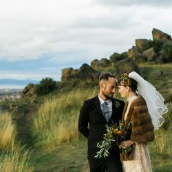 Vintage style and stunning views at this Scotland elopement