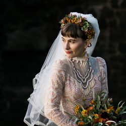 Vintage style and stunning views at this Scotland elopement