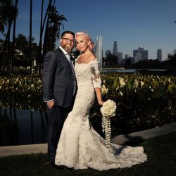 A wedding with retro glam style and sweet personal touches