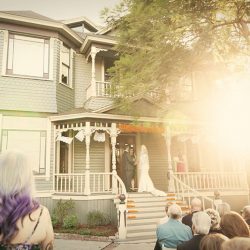 A Victorian house wedding with retro glam style and sweet personal touches