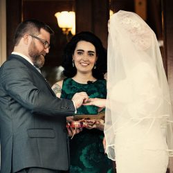 A Victorian house wedding with retro glam style and sweet personal touches