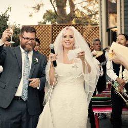 A Victorian house wedding with retro glam style and sweet personal touches