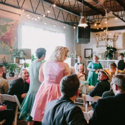 Throwback style and sweet moments all over this vintage eclectic wedding