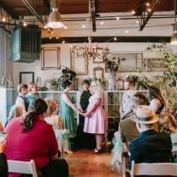 Throwback style and sweet moments all over this vintage eclectic wedding