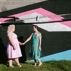Throwback style and sweet moments all over this vintage eclectic wedding