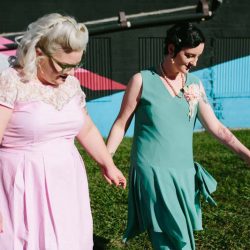 Throwback style and sweet moments all over this vintage eclectic wedding