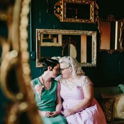 Throwback style and sweet moments all over this vintage eclectic wedding