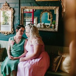 Throwback style and sweet moments all over this vintage eclectic wedding