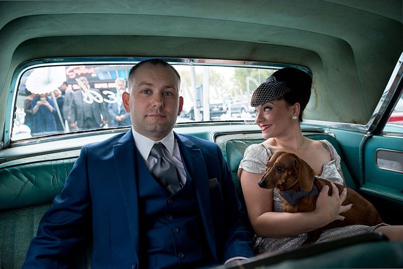 A retro drive-in meets cocktail party prom