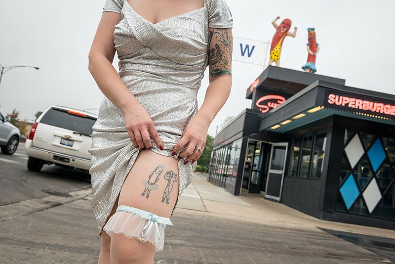 A retro drive-in meets cocktail party prom