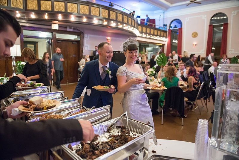 A retro drive-in meets cocktail party prom
