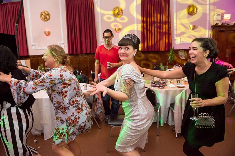 A retro drive-in meets cocktail party prom