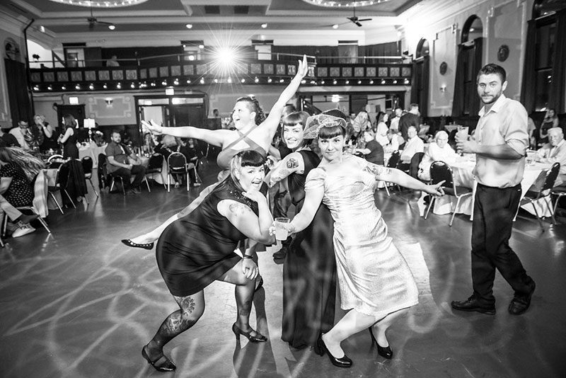 A retro drive-in meets cocktail party prom
