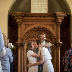 Macson Ledin UedaPhotography 035 low - Lauren & Lauren's sweet and laid-back wedding at a historic synagogue Lauren & Lauren's laid-back two-bride wedding at a historic synagogue