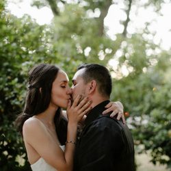 A dark & chic wedding with karaoke and Mexican meets Korean food