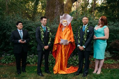 Sasha Rekio Photography 60 - A seriously delightful backyard wedding with a Sisters of Perpetual Indulgence wedding officiant A wedding in Washington with Sister Unity officiating