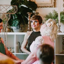 Throwback style and sweet moments all over this vintage eclectic wedding